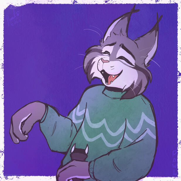 Fullbody drawing with clean colored sketch lines. Includes a flat or abstract background. Great for quick, expressive art of your character!